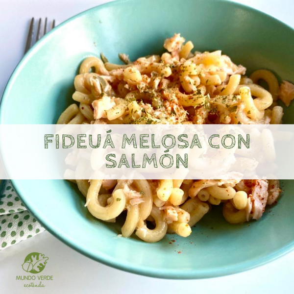 Fideuá melosa con salmón