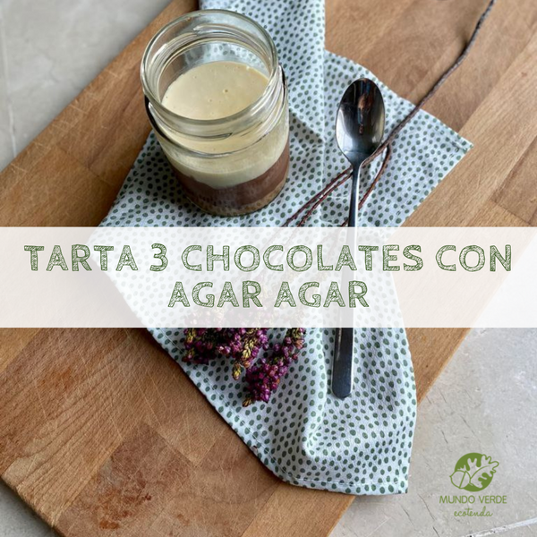 Tarta 3 chocolates con Agar Agar