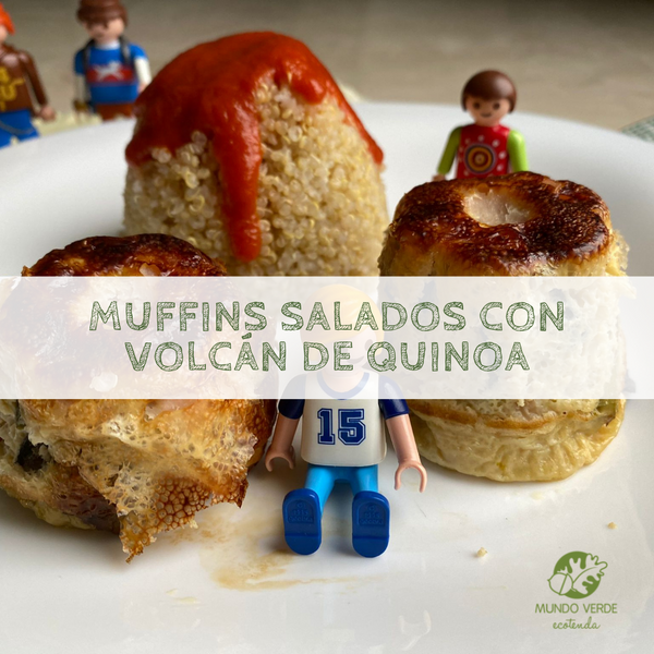 Muffins salados con volcán de quinoa